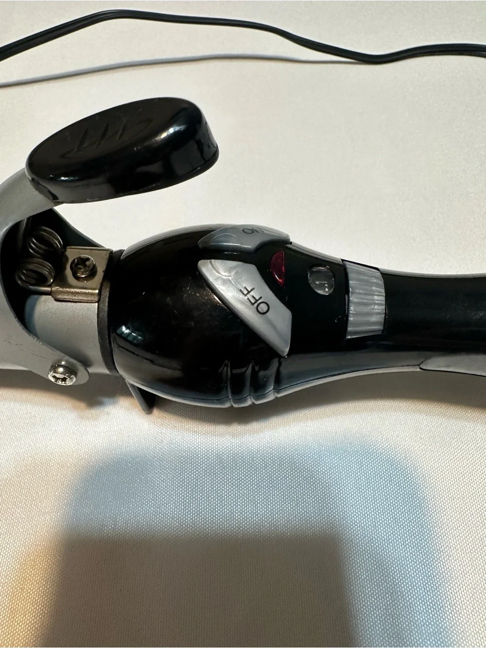 Revlon Black and Silver Spiral Barrel Curling Iron